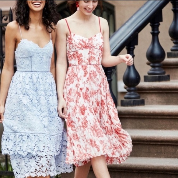 Club Monaco Dresses & Skirts - • CLUB MONACO •  Nanhah Blue Lace Midi
6
